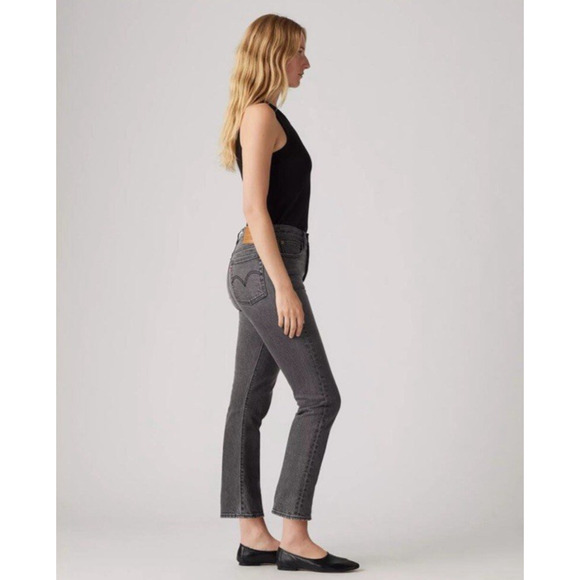 Levi's Premium Womens Wedgie Icon Fit Jeans 26 Faded Black High Rise Preppy - Picture 3 of 11